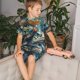 thumbnail image 4 of Fotbe Colorful Plant Turtle Pijama Estampada de 2 Piezas para Niños – Ropa de Dormir de Manga Corta Cómoda para Niños y Niñas, Camiseta y Shorts de Algodón-3X-Large, 4 of 6
