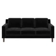 thumbnail image 3 of DHP Brynn 3 Seater Living Room Upholstered Sofa in Black Velvet, 3 of 8