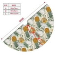 thumbnail image 3 of Lsque Fruit Pineapples Print Christmas Tree Skirt, Tree Skirt with Ties or Velcro, Perfect for Holiday Decorations, Halloween, and New Year-36", 3 of 7