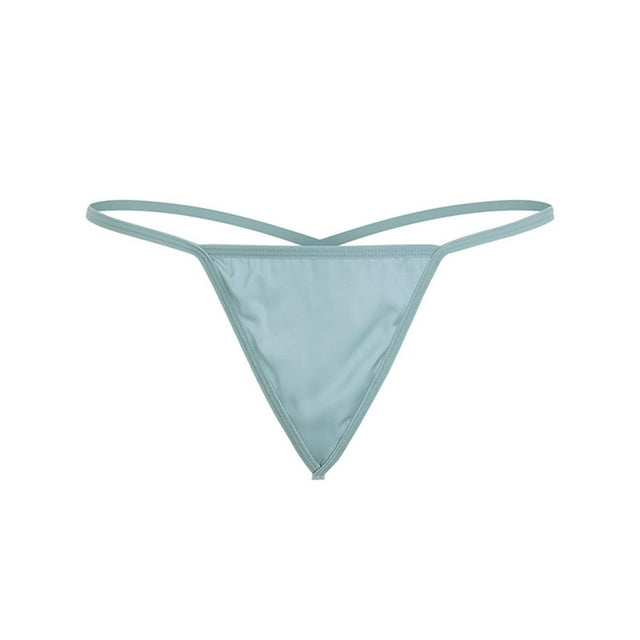 Culotte String Aguichant Taille Basse en Satin pour Femmes