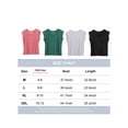 thumbnail image 3 of Spencer Womens Cap Sleeve Blouses T-Shirt V Neck Casual Loose Fit Basic Shirts Tank Tops Summer Tee (XL,Black), 3 of 10