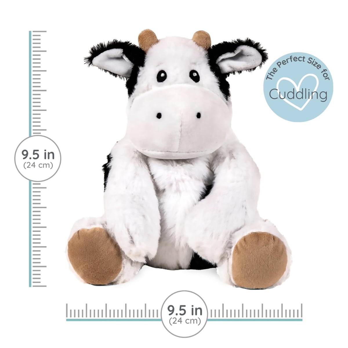 Send A Pet Weighted Warmable Cow Plush with Sympathy & Condolences Message Card – Personalized Gift, Gift‑Ready