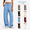 Blue, variant on happyYEE Women's Barrel Sweatpants, Straight Leg Athletic Workout Jogging Pants, Fall Drawstring Elastic Waist Casual Bottoms with Pockets L