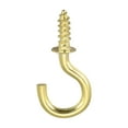 thumbnail image 5 of Uxcell 1.3" Screw Eye Hooks Self Tapping Screws Screw-in Hanger Golden 25 Pack, 5 of 5