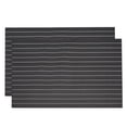 thumbnail image 1 of Unique Bargains Napperons, 450x300mm Napperons Lot de 2 PVC Lavables Tissés Noir, 1 of 6