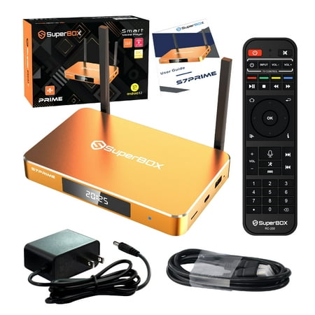 2026 SuperBox S7 Prime Fully Loaded, 4GB RAM+128GB ROM, Smart Super TV Box S7 Prime with Voice Remote, Powerful Media Box with 7-day Time Shift & Parental Controls