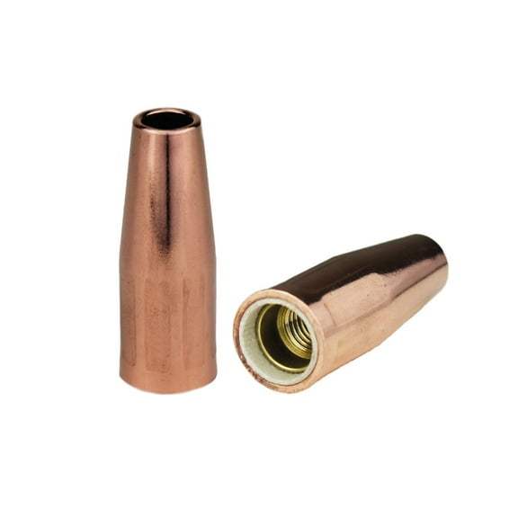 MIG Nozzle - Replacement for Lincoln/Magnum 100L & Tweco Mini #1 Guns - Size: 3/8" (Flush Tip) - Model: 21-37-F - (2 PACK)