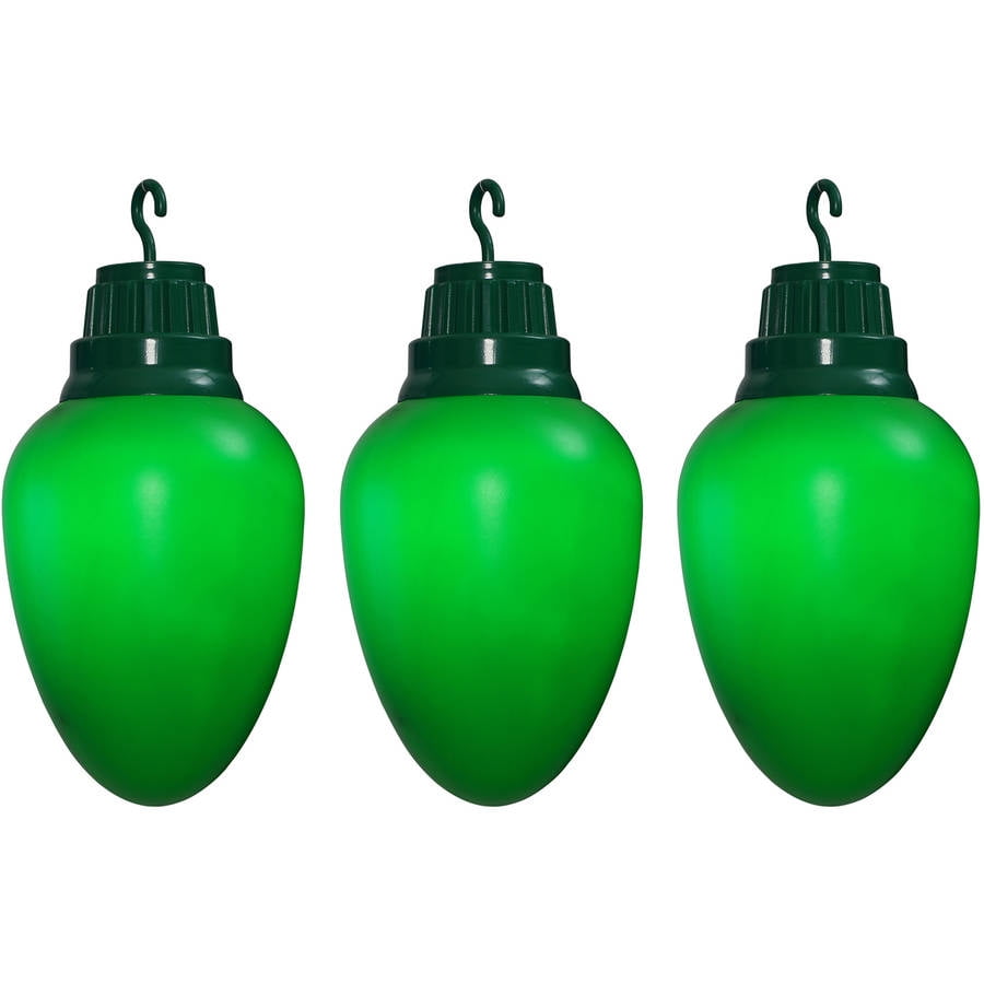 Single Jumbo Green Bulb Hanging Light Set
