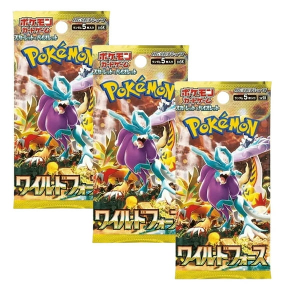 Pokemon TCG SV5K Scarlet & Violet Wild Force Booster Pack  3-Pack Japanese Version