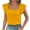 Yellow, variant on Timegard Womens Tops Ruffle Cap Sleeve Square Neck Ruched Lightweight Casual Tee Tops Summer Travel