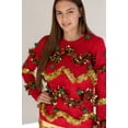 thumbnail image 2 of All Over Tinsel Christmas Sweater - Festive Holiday Pullover, 2 of 4