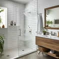 thumbnail image 3 of Brushed Nickel Shower Faucet Set with 8 Inch Rain Shower Head, Single Handle Shower System with Storage Shelf, Modern Wall Mounted Bathroom Fixture for Full Body Coverage, 3 of 9