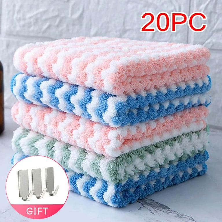Kitchen Towels 20 Pack - Dish Towels and Dish Cloths - Hand Towel and  Dishcloths Sets - Great for Cooking in Kitchen or Household Cleaning