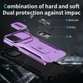 thumbnail image 3 of Allytech Shockproof Back Case for Apple iPhone 13 Pro Max, Military Grade Protective With Ring Holder Stand Compatible with Car Mount Anti-slip Hybrid Rugged Bumper Phone Cover for Men Boys -Purple, 3 of 8
