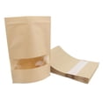 thumbnail image 1 of Bolsa Resellable Yotijar Kraft Stand con Muesca Y Ventana Mate 23x35, 1 of 10