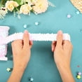 thumbnail image 3 of Unique Bargains 10 Yards 0.8 Inch Elastic Sequins Trim Flat Stretch Sequin Ribbon Strip, Metallic White, 3 of 4