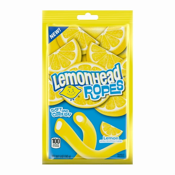 Ferrara Lemonhead Ropes, Soft and Citrusy, 3 oz