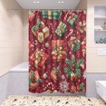 thumbnail image 2 of Ryvnso 4 Pcs Christmas Candy Snowflake Bathroom Shower Curtain Set with 12 Hooks Bath Mat Toilet Lid Cover, 2 of 8