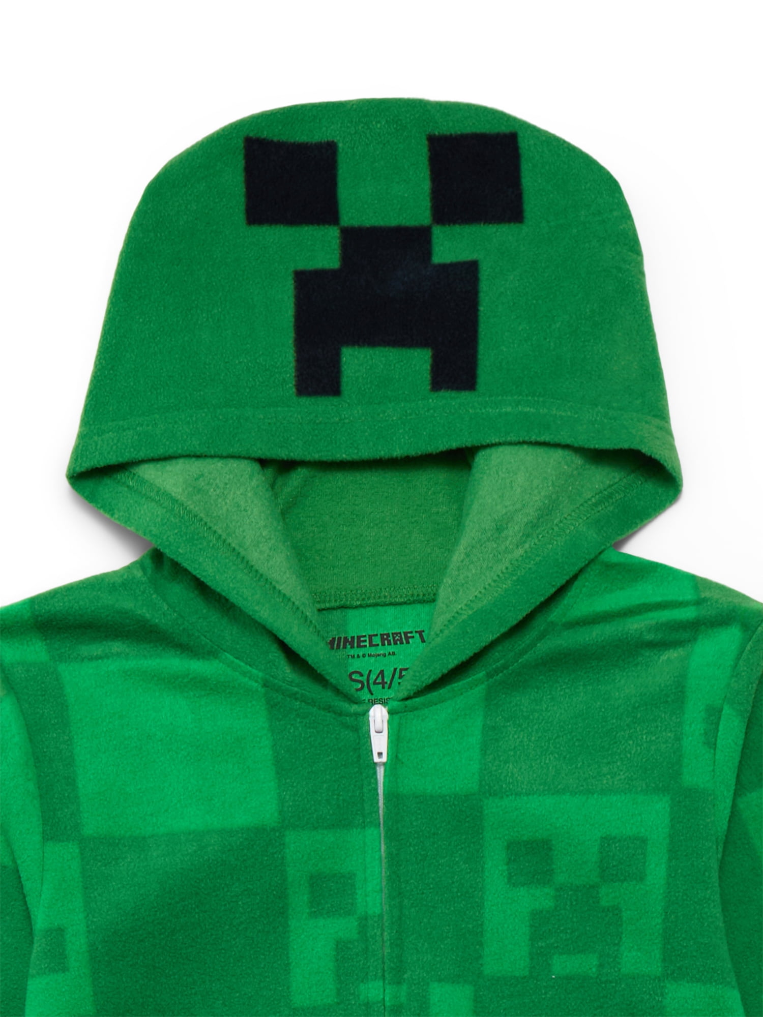 Minecraft Boys Hooded Union Suit, Sizes 4-12
