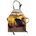 thumbnail image 1 of Nautical Apron Giant Transportation Ship Escorting Tugs Leaving Port City Water at Sunset Marine Photo, Unisex Kitchen Bib Apron with Adjustable Neck for Cooking Baking Gardening, Multi, by Ambesonne, 1 of 3