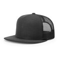 thumbnail image 2 of Richardson Wool Blend Flat Bill Trucker Cap, One Size, Black-Black, 2 of 4