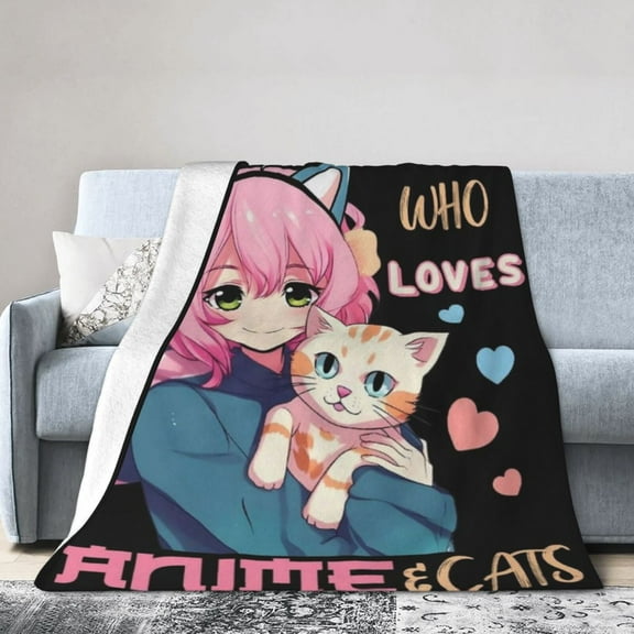 Blanket Small Cute Throw Teens Who Loves Themed Stuff Blankets Gifts Ideas - Soft Plush Flannel for Camping, Couch 50x40