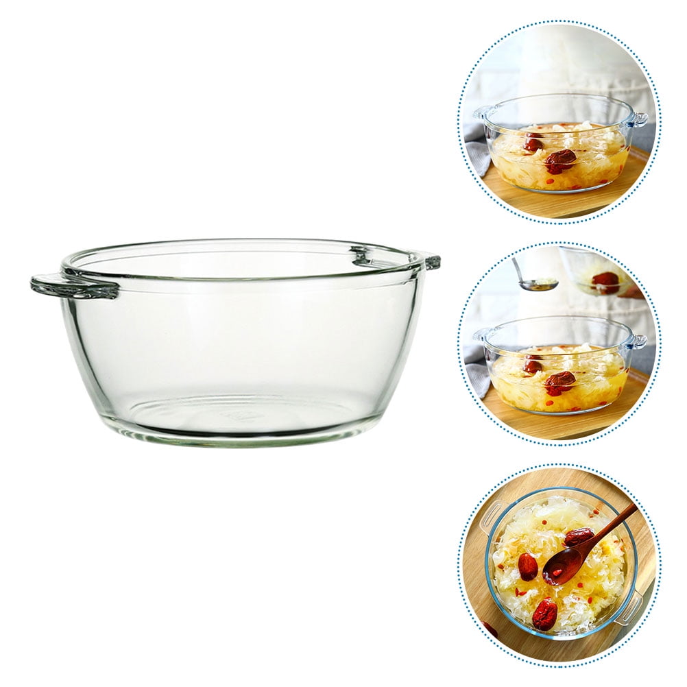 Homemaxs Bowl Glass Pot Bowl Noodle Ramen Bowls Cooking Clear Pots Korean Paninstant Mixing Saucepan Serving Salad Cerealsoup, Size: 7.68×5.51×2.36 in