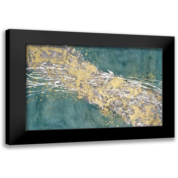 Willett, Michael 14x10 Black Modern Framed Museum Art Print Titled - Mistral VI in Sea Green