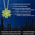 thumbnail image 2 of Gem Stone King 925 Silver and 10K Yellow Gold Pear Shape Flower Pendant with Chain Peridot Moissanite (2.55 Cttw), 2 of 6