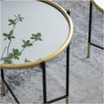 thumbnail image 6 of JERFIT 2-Tier Gold and Black Side Table Set with Glass Tops, Nesting End Tables for Living Room, Sofa Couch, Bedroom, Modern Accent Tables (Set of 2), 6 of 10