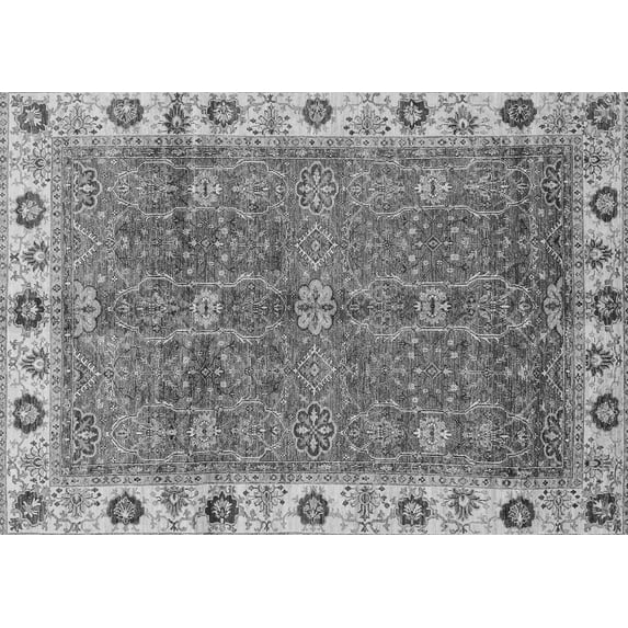 Ahgly Company Indoor Rectangle Oriental Gray Traditional Area Rugs, 7' x 9'
