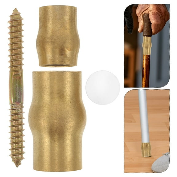 LEORX Walking Stick Hardware Kit Brass Parts Ferrules of Metal for Walking Sticks 1Set