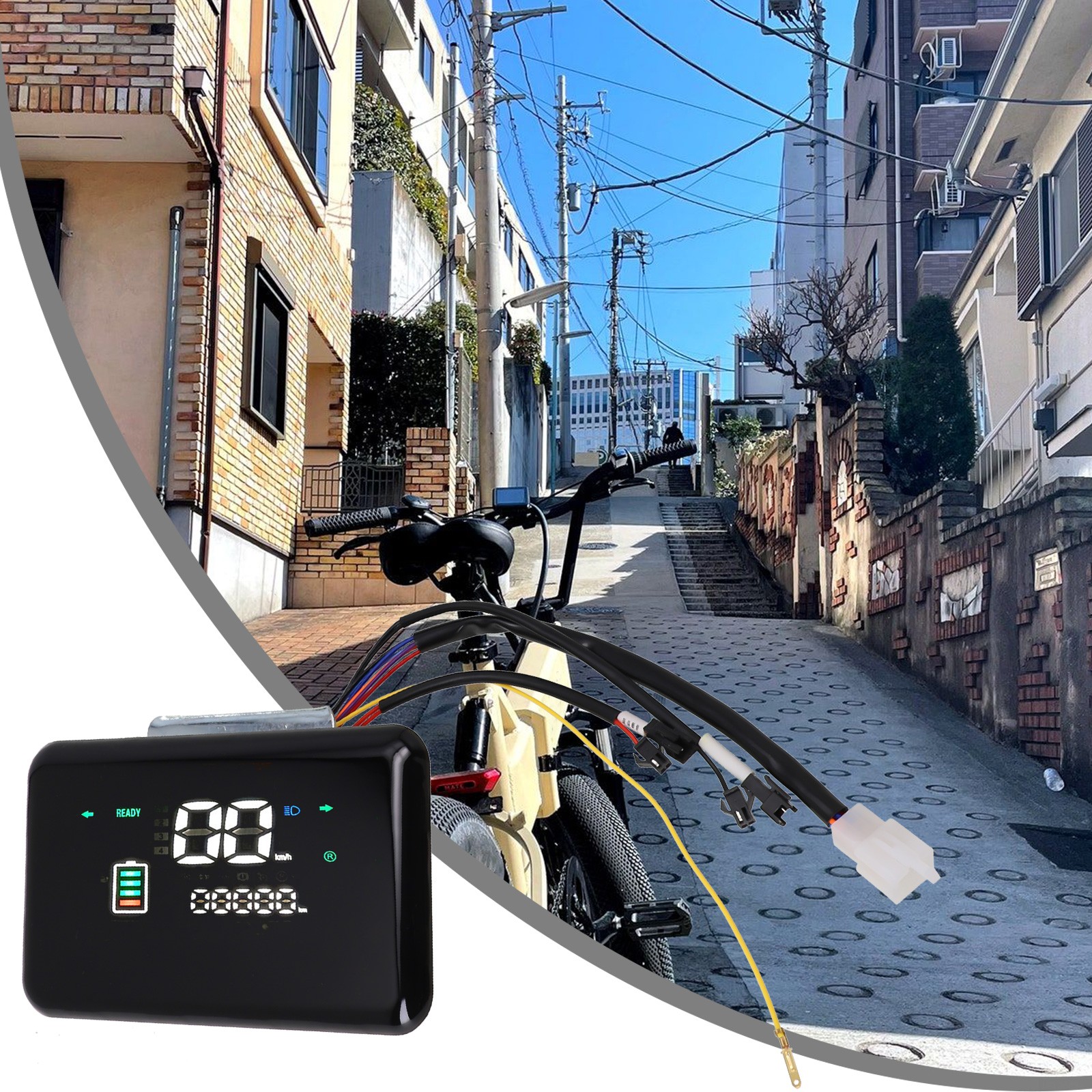 Ebike LCD Display Motor Speedmeter Screen 48-72V E-Bike Electric Bike Scooter