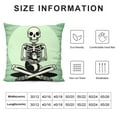 thumbnail image 5 of PHYHOO Skull and Pillow Covers Hallowmas Thanksgiving Farmhouse Outdoor Throw Pillowcase Sofa Decorative Cushion Case（Green）, 5 of 5