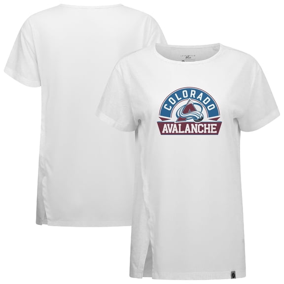 Women's Levelwear  White Colorado Avalanche Influx Banner Arch T-Shirt