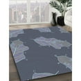 thumbnail image 3 of Ahgly Company Machine Washable Indoor Round Transitional Blue Koi Blue Area Rugs, 5' Round, 3 of 7
