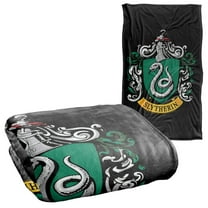 Harry Potter Slytherin Crest Black Silky Touch Super Soft Throw Blanket 36" x 58"