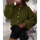 thumbnail image 2 of Cardigan PRETTYGARDEN Mujer Corto Verde Militar XL, 2 of 5