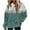 Green, variant on ZUKMRJPC Womens Flannel Hooded Sweatshirts Color Block Casual Long Sleeve Drawstring Fleece Warm Pullover Tops with Pockets