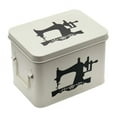 thumbnail image 3 of AQ Matte White Sewing Box for Sewing Supplies - Removable Tray, Multipurpose Tin with Secure Lid for Threads, Sewing Clips, Crafts, Buttons - Vintage Sewing Tin for Your Quilting and Sewing Supplies, 3 of 3