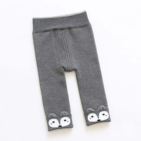 

Tejiojio Girls and Toddlers Soft Cotton Clearance Baby Boys Girls Can Open The Crotch Velvet Thickened Leggings Cropped Trousers