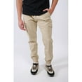 thumbnail image 3 of Brooklyn Cloth Young Men’s Khaki Twill Cargo Pants – Jogger Style, Comfortable Everyday Workwear, 3 of 5