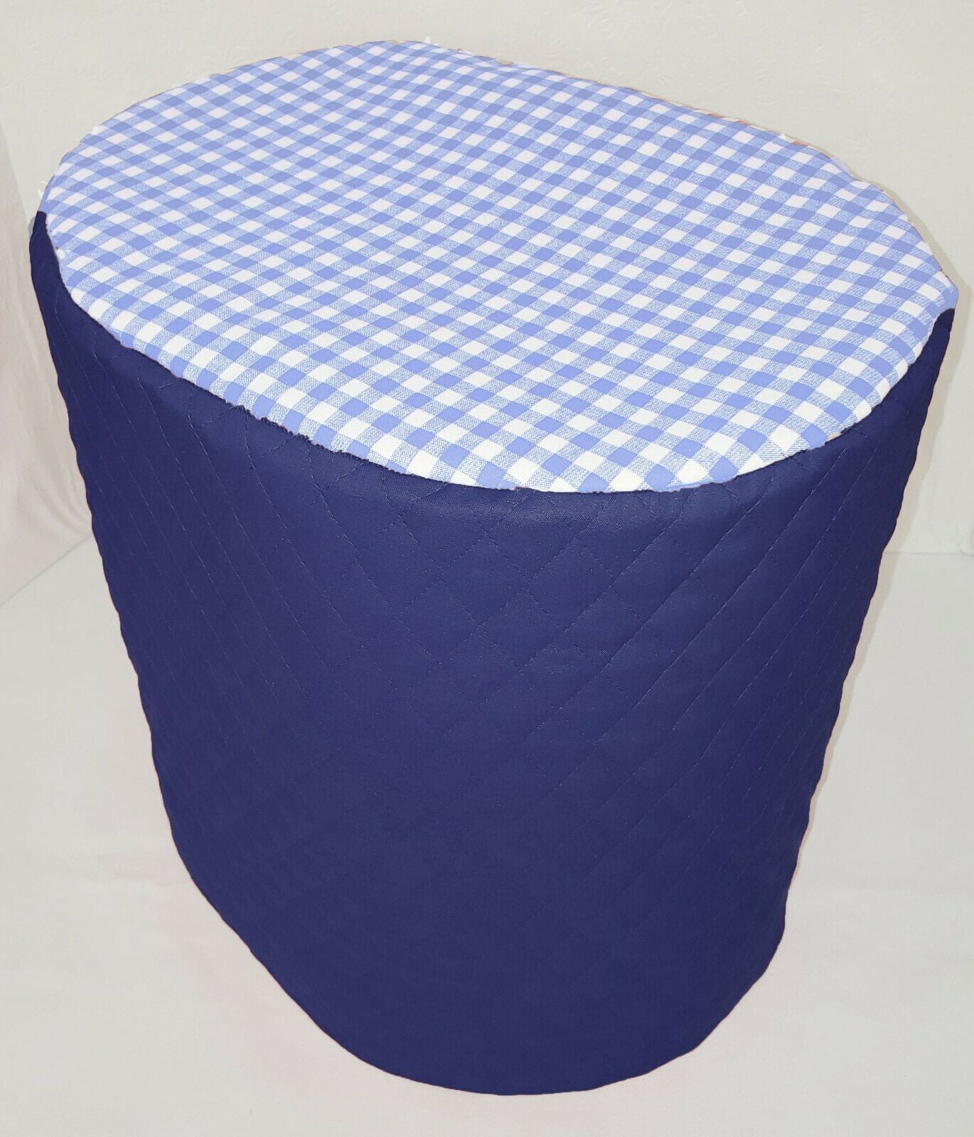 Light Blue & White Checked Cover Compatible with Keurig Coffee Brewing Systems 
