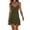 Green, variant on Taqqpue Women Tank Dress V Neck Sleeveless Sundress Ruffle Hem Knee Length Spaghetti Strap Midi Dress