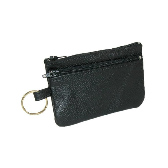 CTM® Étui à Cartes en Cuir à Fermeture Éclair et Porte-Monnaie Portefeuille