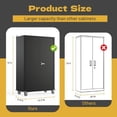thumbnail image 2 of Tall & Wide Metal Garage Storage Cabinet with Wheels & Pegboards, 43''W x 22''D x 72''H Locking Rolling Tool Storage Cabinet with Locking Doors and Adjustable Shelves, 2 of 7