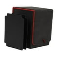 thumbnail image 2 of pitrice Leather Deck Case 100+ Sleeved Cards for Business Cards Black Red, 2 of 8