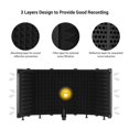 thumbnail image 2 of EIMELI Microphone Isolation  Portable Tabletop Sound Absorbing Foam Reflection Filter Mic Soundproof  with 38-inch Female to 58-inch Male Screw Adapter for Audio Recording Singing Studio, 2 of 7