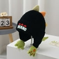 thumbnail image 2 of Toddler Kids Knit Hat Cute Soft Thickened Dinosaur Hat Beanie Warm Winter Cap, 2 of 8