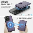 thumbnail image 5 of Dteck for iPhone 13 Wallet Case Magnetic Card Holder, RFID Blocking 2 in 1 Detachable Kickstand Shockproof Cover for Women Men Compatible with Magsafe Accessory, Purple, 5 of 10